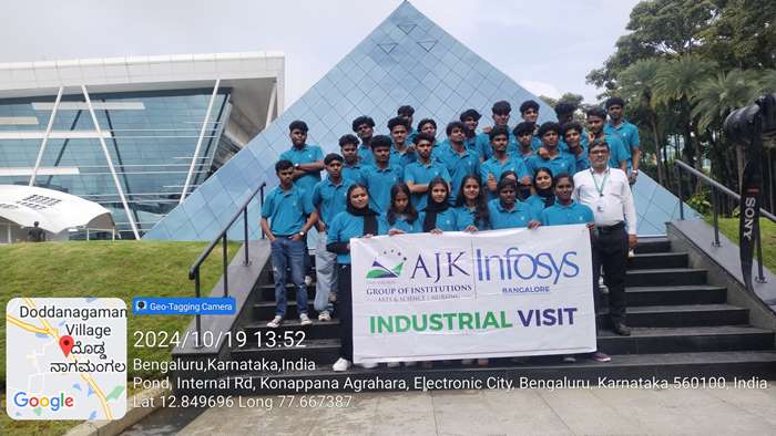 AJK College Students industrial visit to Infosys Bangalore 2